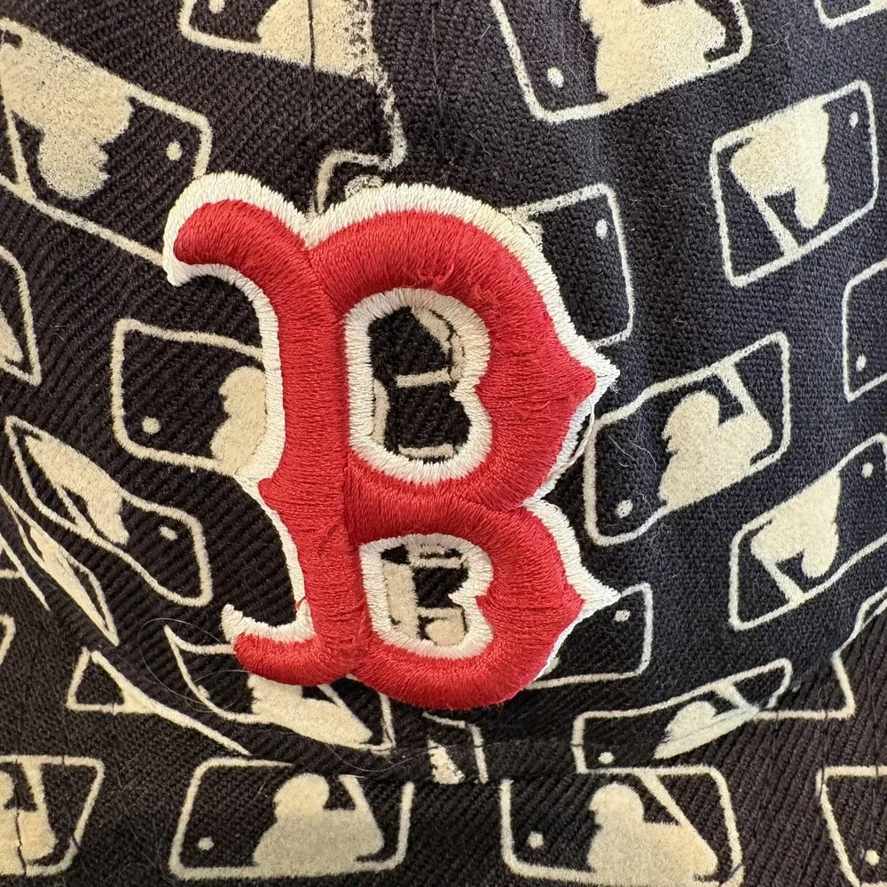 Boston Red Sox Fitted Hat Mens 7 1/4 Black MLB 59Fifty New Era‎ Wool Batterman